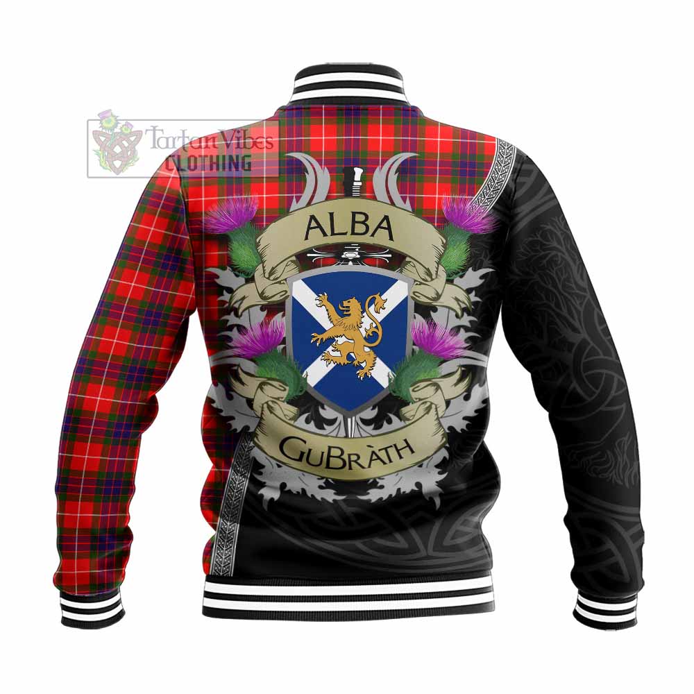 Abernethy Tartan Family Crest Baseball Jacket Lion Rampant Royal Thistle Shield Celtic Inspired - Tartan Vibes Clothing