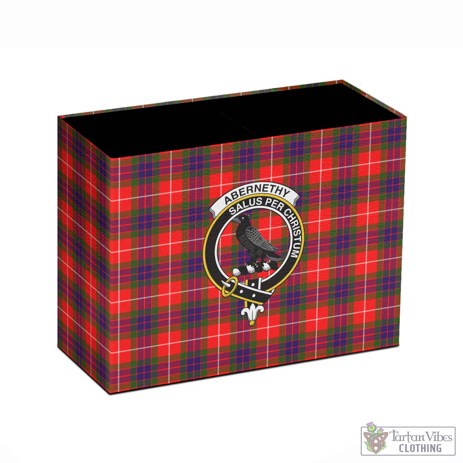 Tartan Vibes Clothing Abernethy Tartan Pen Holder with Family Crest