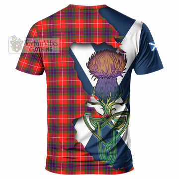 Tartan Vibes Clothing Abernethy Tartan Family Crest T-Shirt Scottish Thistle Celtic Inspired
