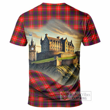 Abernethy Tartan Family Crest T-Shirt with Scottish Ancient Castle Style - Tartan Vibes Clothing