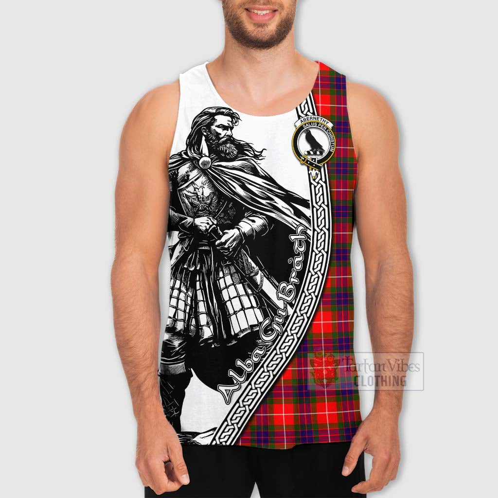 Abernethy Tartan Clan Crest Men's Tank Top with Highlander Warrior Celtic Style - Tartan Vibes Clothing
