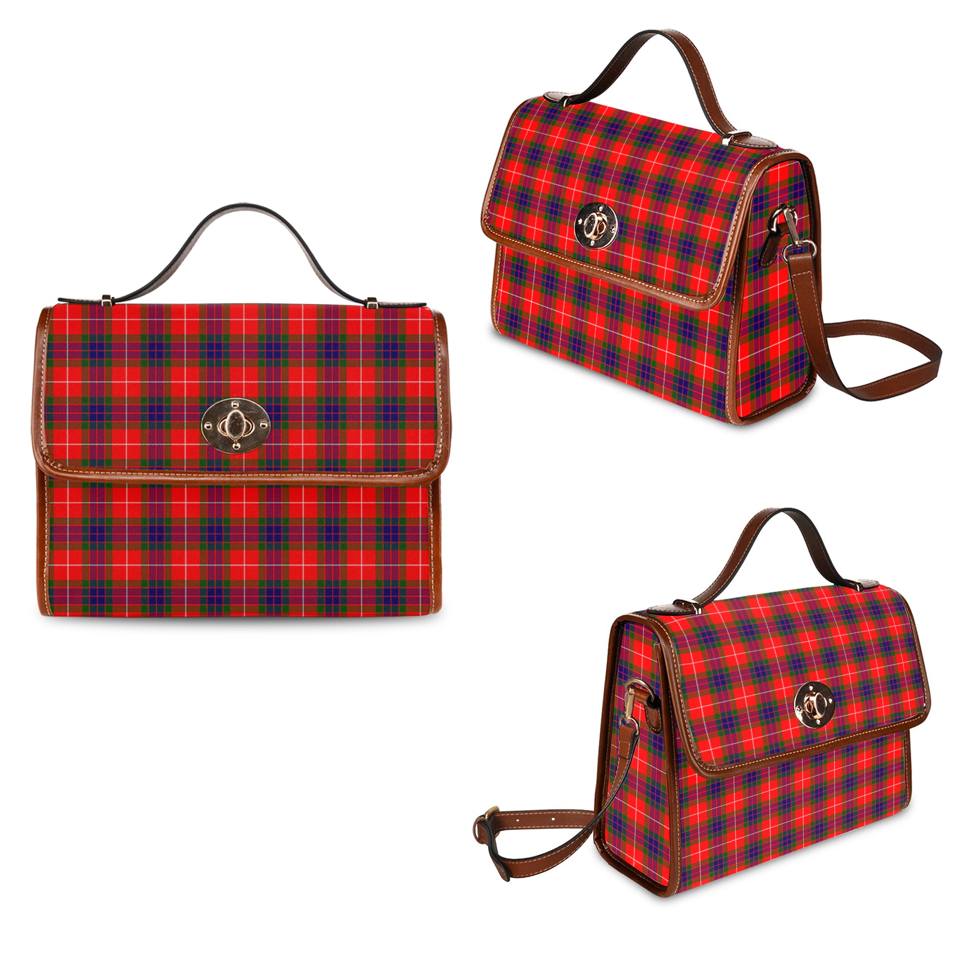Abernethy Tartan Leather Strap Waterproof Canvas Bag - Tartanvibesclothing