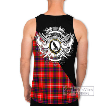 Abernethy Tartan Men's Tank Top with Family Crest and Military Logo Style - Tartan Vibes Clothing
