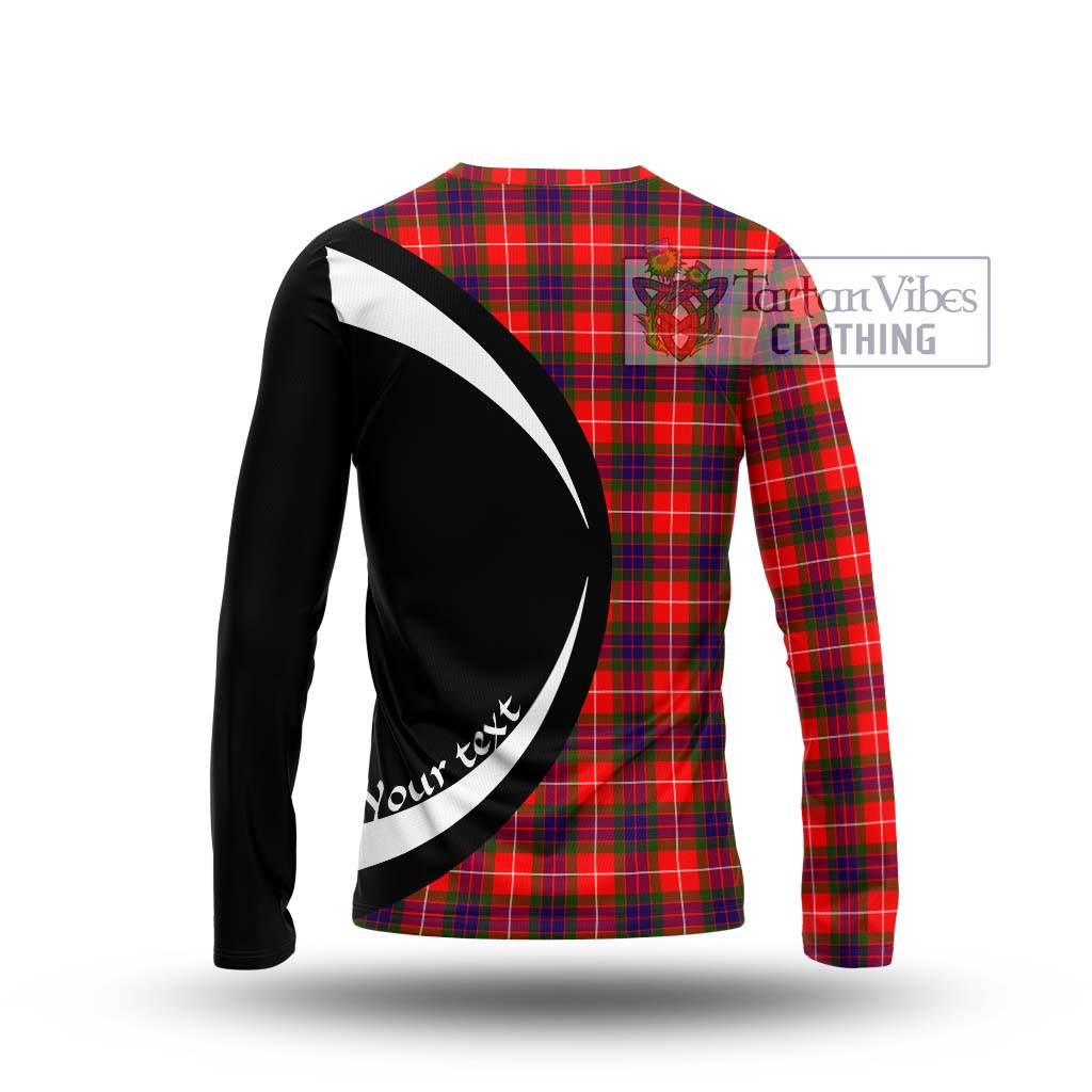 Abernethy Tartan Long Sleeve T-Shirt with Family Crest Circle Style - Tartan Vibes Clothing
