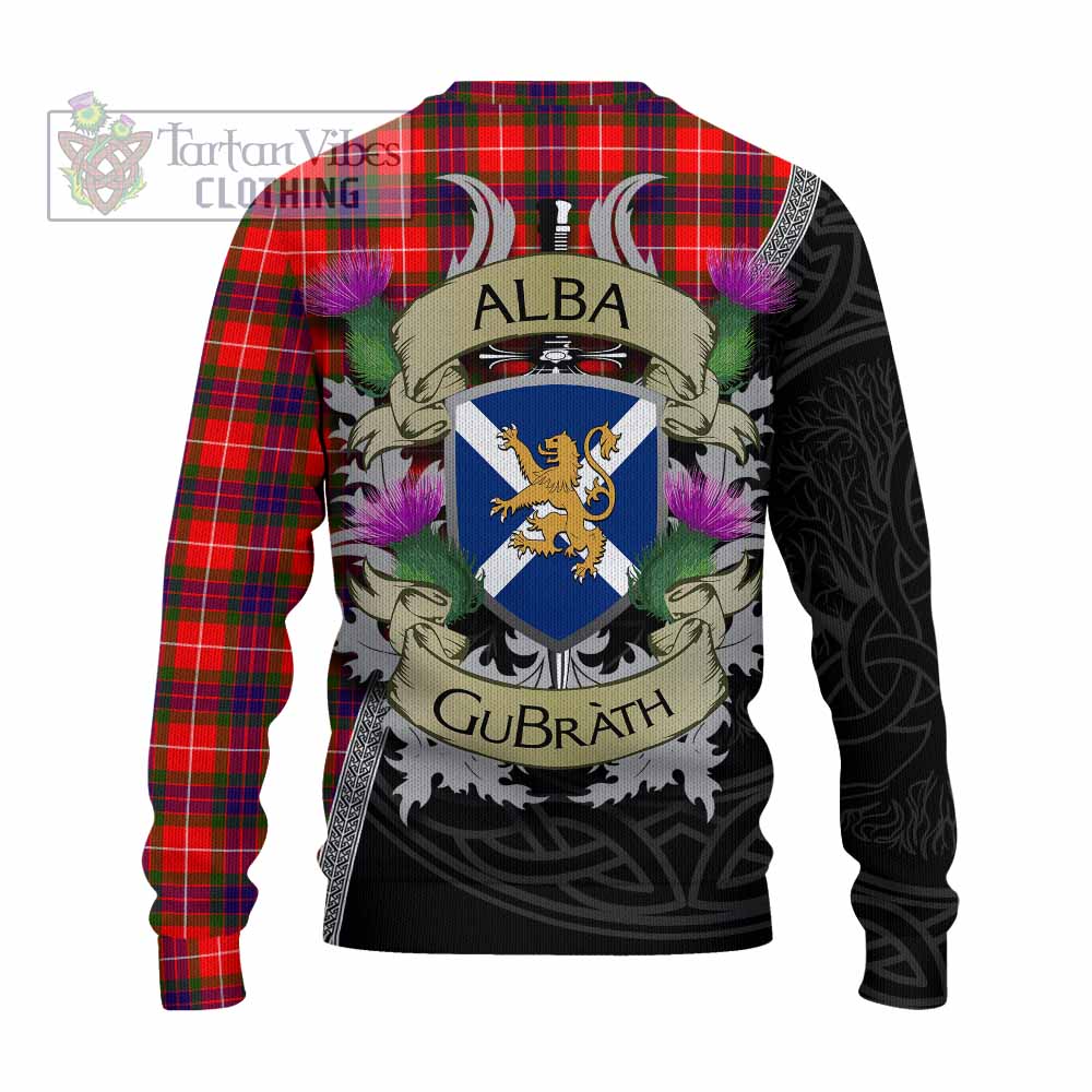 Abernethy Tartan Family Crest Knitted Sweater Lion Rampant Royal Thistle Shield Celtic Inspired - Tartan Vibes Clothing
