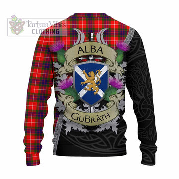 Abernethy Tartan Family Crest Knitted Sweater Lion Rampant Royal Thistle Shield Celtic Inspired - Tartan Vibes Clothing