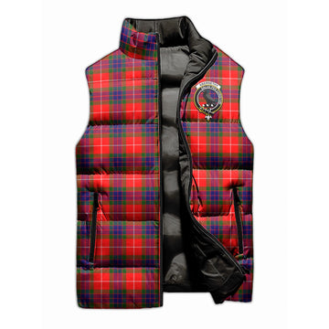 Abernethy Tartan Sleeveless Puffer Jacket with Family Crest - Tartanvibesclothing