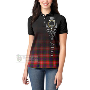 Abernethy Tartan Women's Polo Shirt Featuring Alba Gu Brath Family Crest Celtic Inspired - Tartan Vibes Clothing