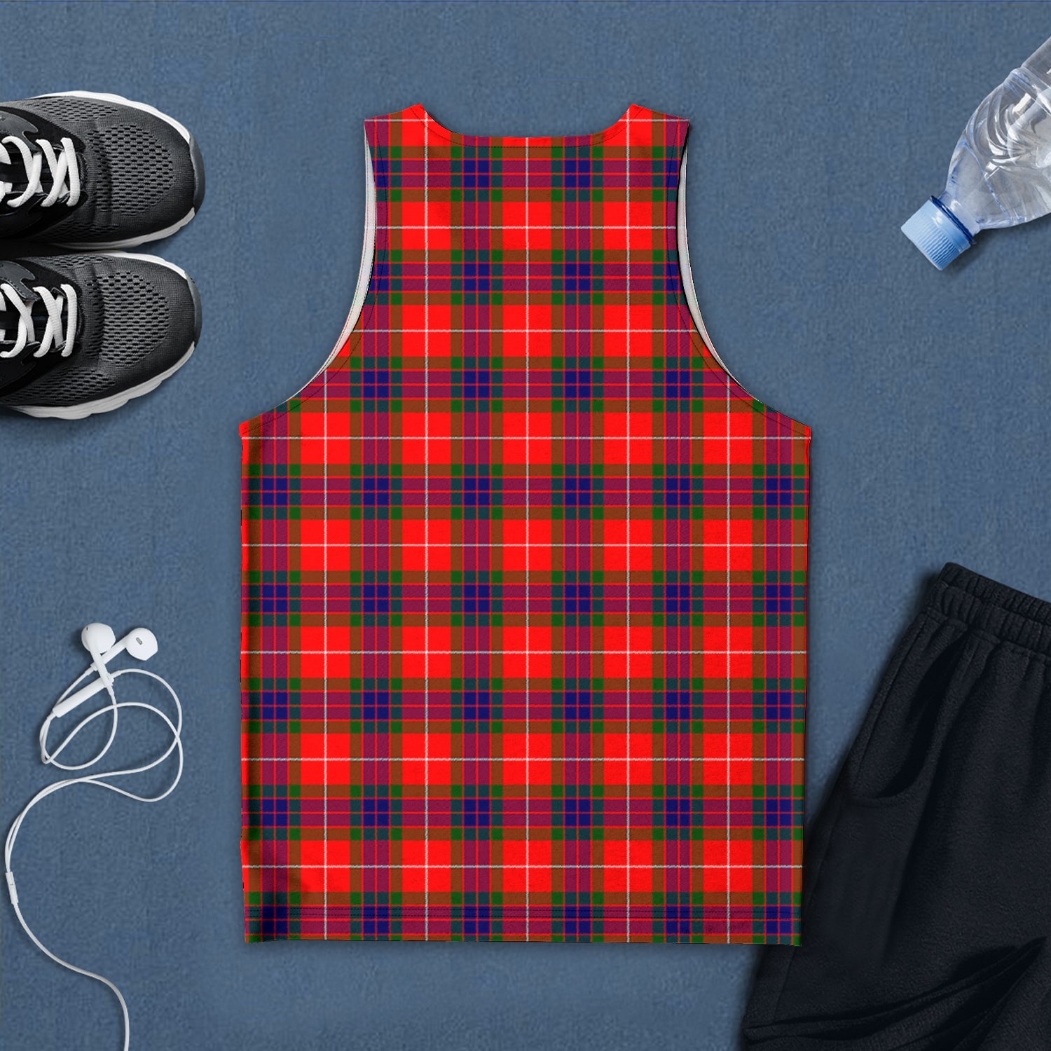 Abernethy Tartan Mens Tank Top with Family Crest - Tartanvibesclothing