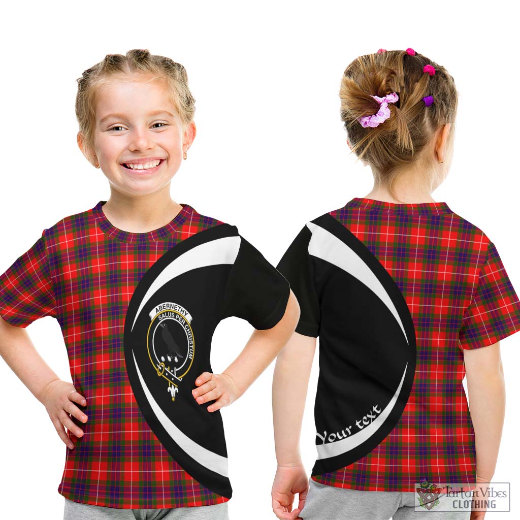 Abernethy Tartan Kid T-Shirt with Family Crest Circle Style - Tartan Vibes Clothing