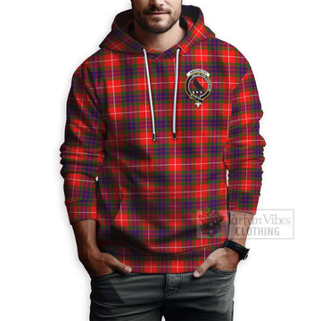 Abernethy Tartan Hoodie with Family Crest and Bearded Skull Holding Bottles of Whiskey - Tartan Vibes Clothing