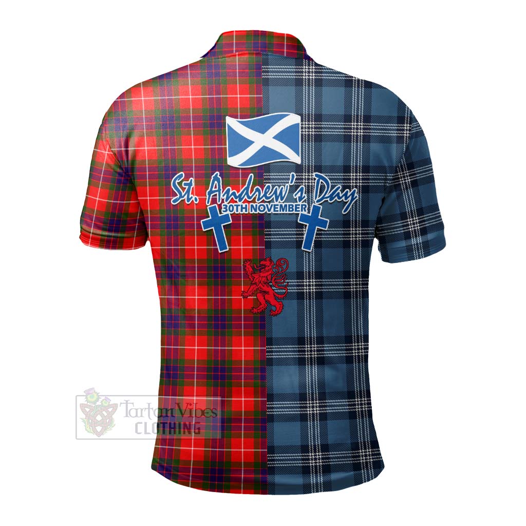 Abernethy Tartan Polo Shirt Happy St. Andrew's Day Half Tartan Style - Tartan Vibes Clothing