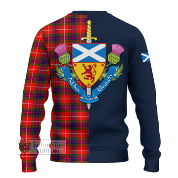 Abernethy Tartan Ugly Sweater Alba with Scottish Lion Royal Arm Half Style - Tartan Vibes Clothing