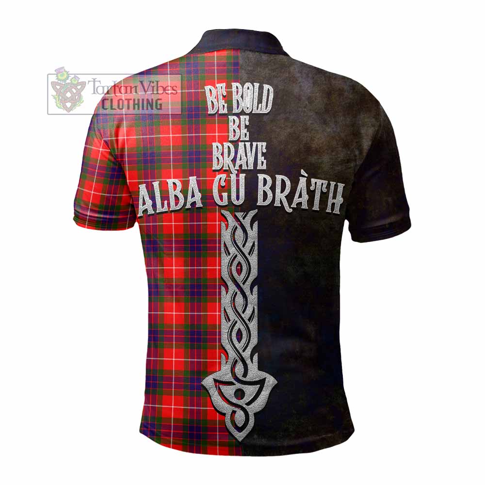 Abernethy Tartan Family Crest Polo Shirt Alba Gu Brath Be Brave Lion Ancient Style - Tartan Vibes Clothing