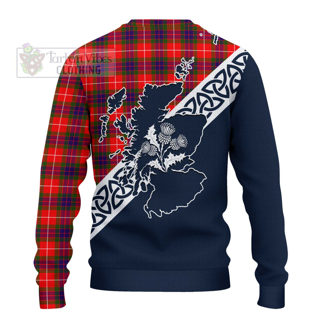 Abernethy Tartan Ugly Sweater Featuring Thistle and Scotland Map - Tartan Vibes Clothing