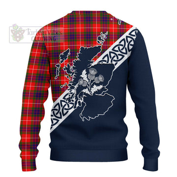 Abernethy Tartan Ugly Sweater Featuring Thistle and Scotland Map - Tartan Vibes Clothing