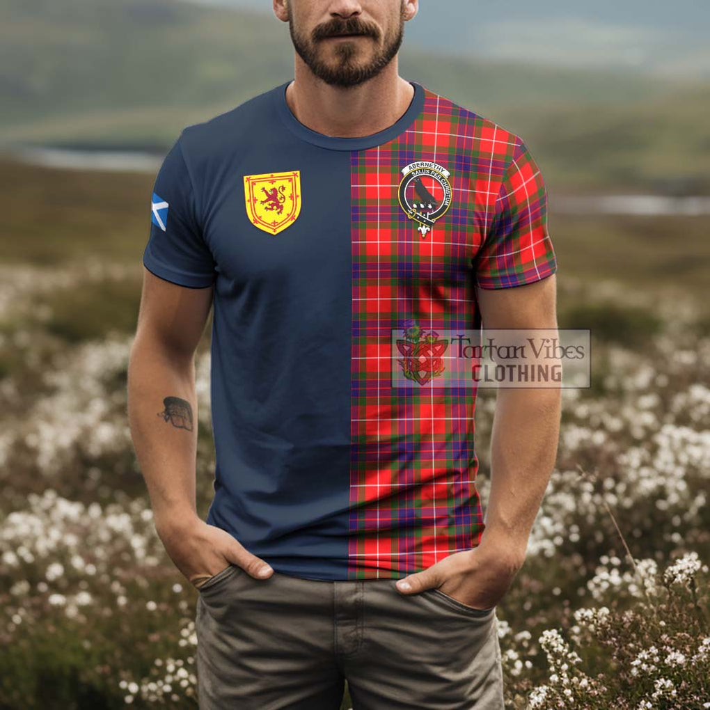 Abernethy Tartan T-Shirt Alba with Scottish Lion Royal Arm Half Style - Tartan Vibes Clothing