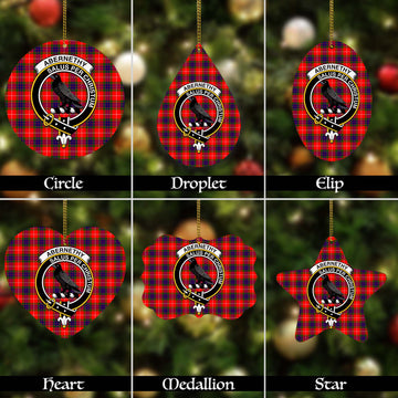 Abernethy Tartan Christmas Ornaments with Family Crest - Tartanvibesclothing