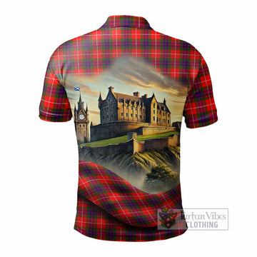 Tartan Vibes Clothing Abernethy Tartan Family Crest Polo Shirt with Scottish Ancient Castle Stype