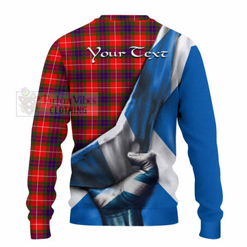 Abernethy Tartan Knitted Sweater with Family Crest Scotland Patriotic Style - Tartan Vibes Clothing