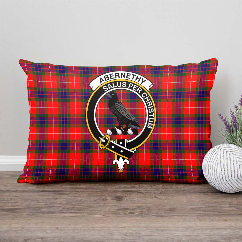 Abernethy Tartan Pillow Cover with Family Crest Rectangle Pillow Cover - Tartanvibesclothing