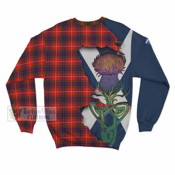 Tartan Vibes Clothing Abernethy Tartan Family Crest Sweatshirt Scottish Thistle Celtic Inspired