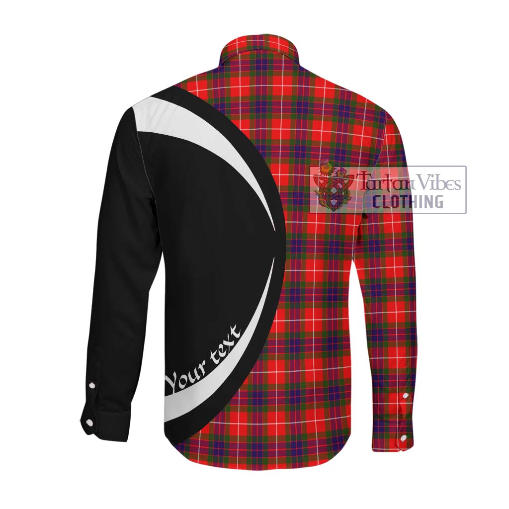 Abernethy Tartan Long Sleeve Button Up with Family Crest Circle Style Men's Shirt - Tartan Vibes Clothing