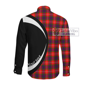Abernethy Tartan Long Sleeve Button Up with Family Crest Circle Style Men's Shirt - Tartan Vibes Clothing