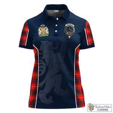 Tartan Vibes Clothing Abernethy Tartan Women's Polo Shirt with Family Crest and Lion Rampant Vibes Sport Style
