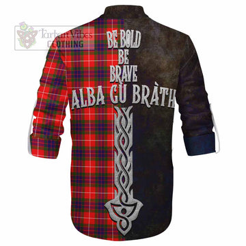 Abernethy Tartan Family Crest Ghillie Kilt Shirt Alba Gu Brath Be Brave Lion Ancient Style