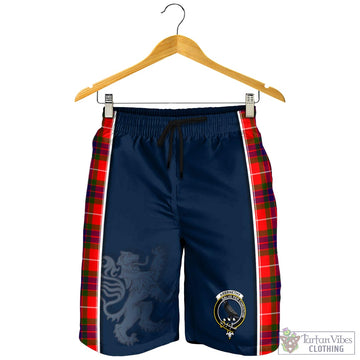 Abernethy Tartan Men's Shorts with Family Crest and Lion Rampant Vibes Sport Style