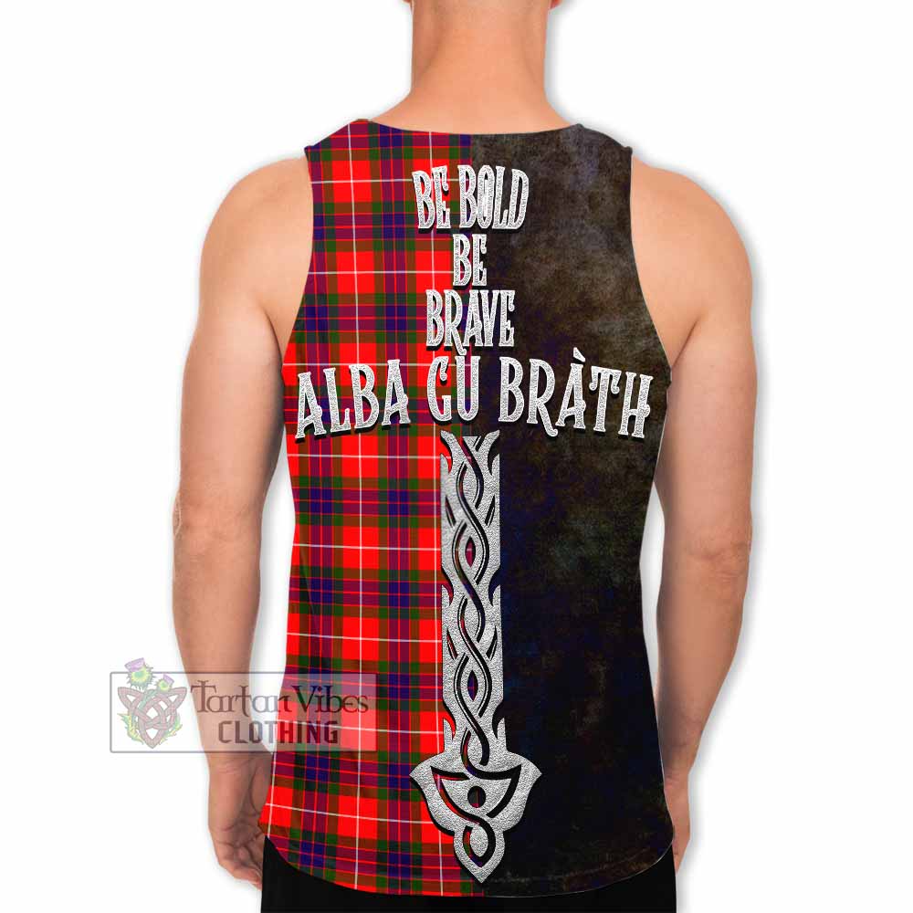 Abernethy Tartan Family Crest Men's Tank Top Alba Gu Brath Be Brave Lion Ancient Style - Tartan Vibes Clothing