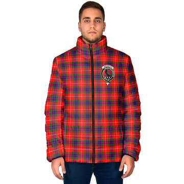 Abernethy Tartan Padded Jacket with Family Crest - Tartan Vibes Clothing