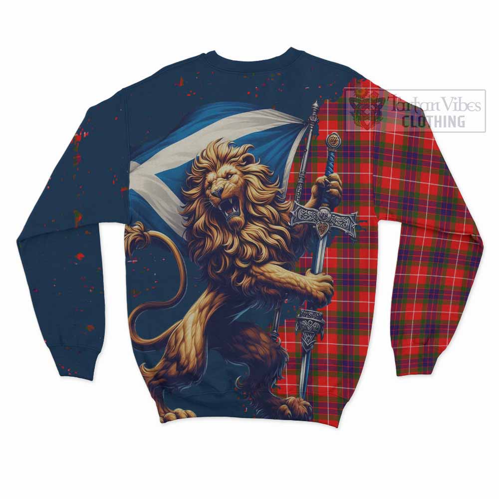 Abernethy Tartan Family Crest Sweatshirt with Scottish Majestic Lion - Tartan Vibes Clothing