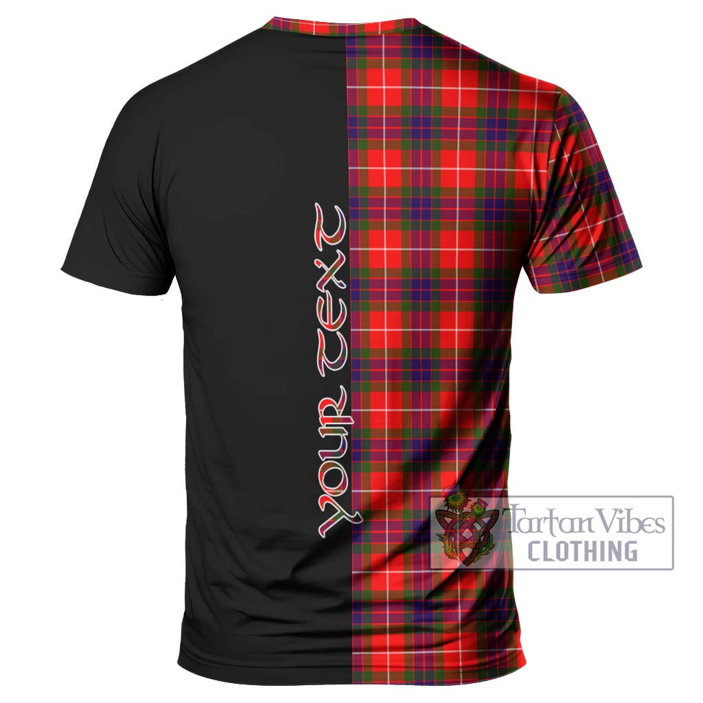 Abernethy Tartan T-Shirt with Family Crest and Half Of Me Style - Tartan Vibes Clothing