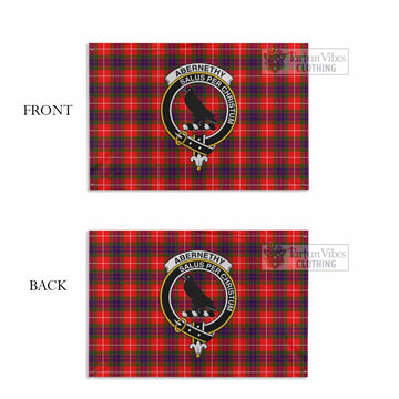 Tartan Vibes Clothing Abernethy Tartan House Flag with Family Crest
