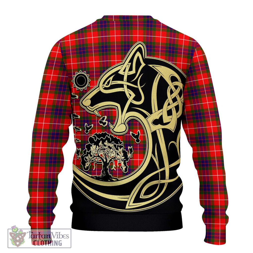 Abernethy Tartan Ugly Sweater with Family Crest Celtic Wolf Style - Tartan Vibes Clothing