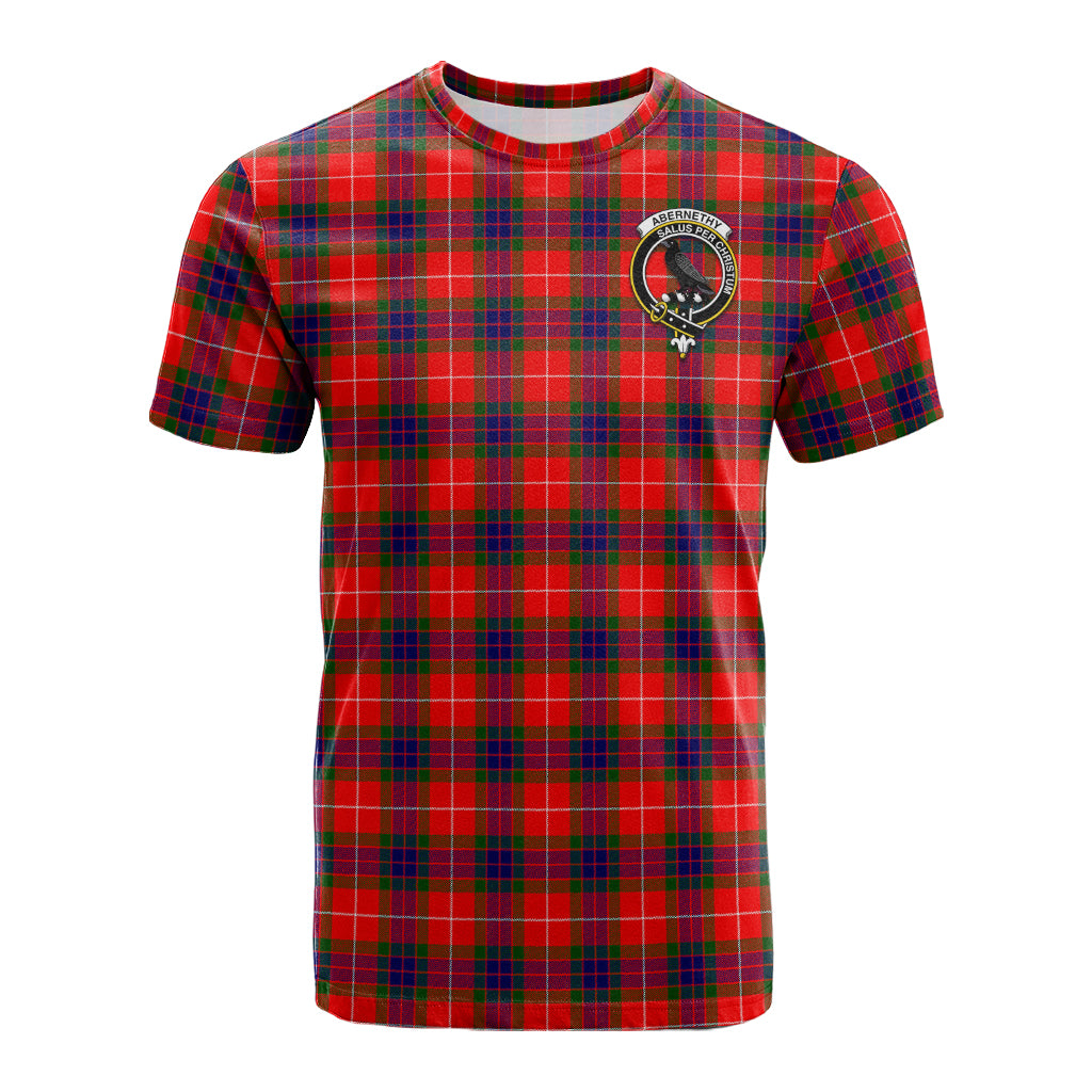 Abernethy Tartan T-Shirt with Family Crest - Tartanvibesclothing