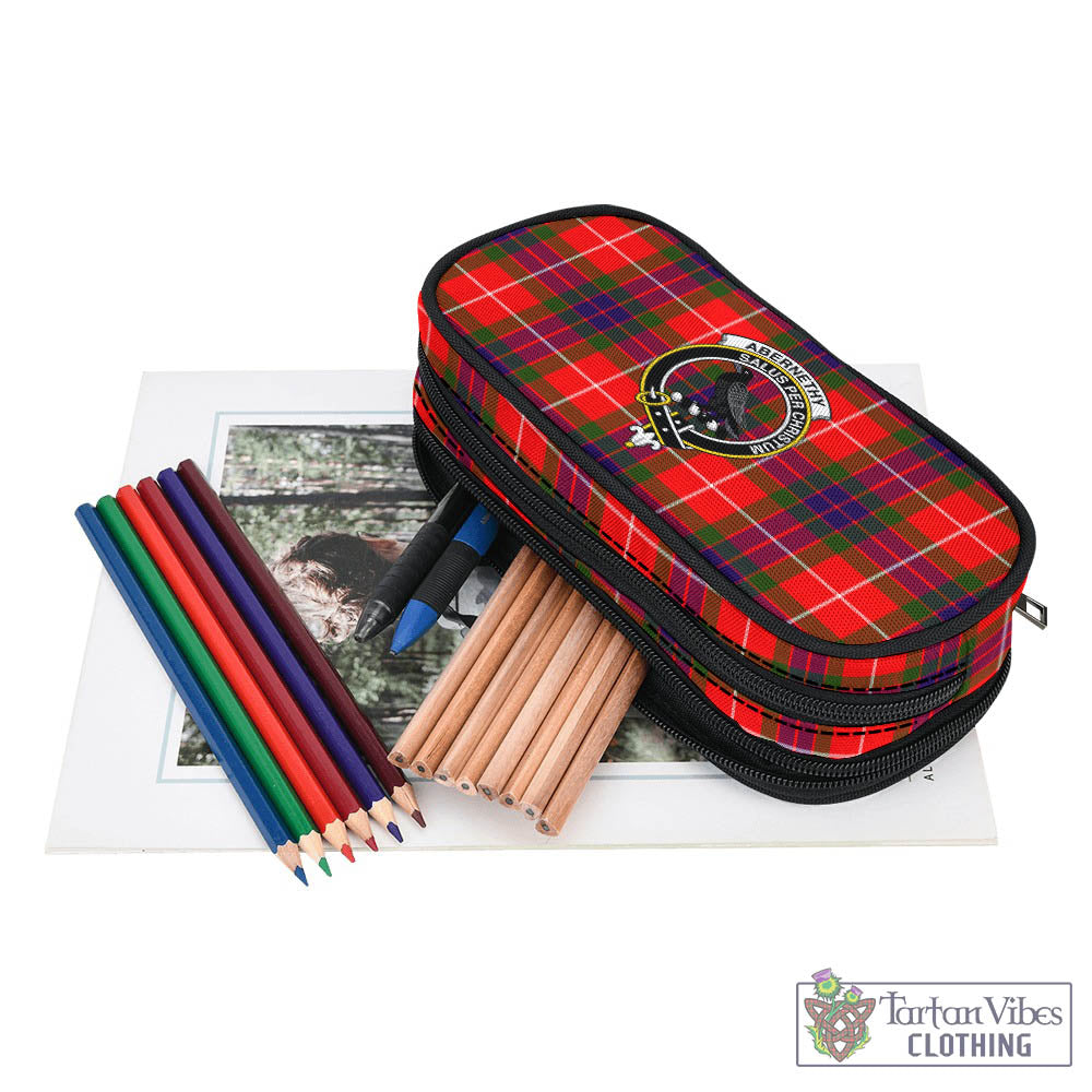 Tartan Vibes Clothing Abernethy Tartan Pen and Pencil Case with Family Crest