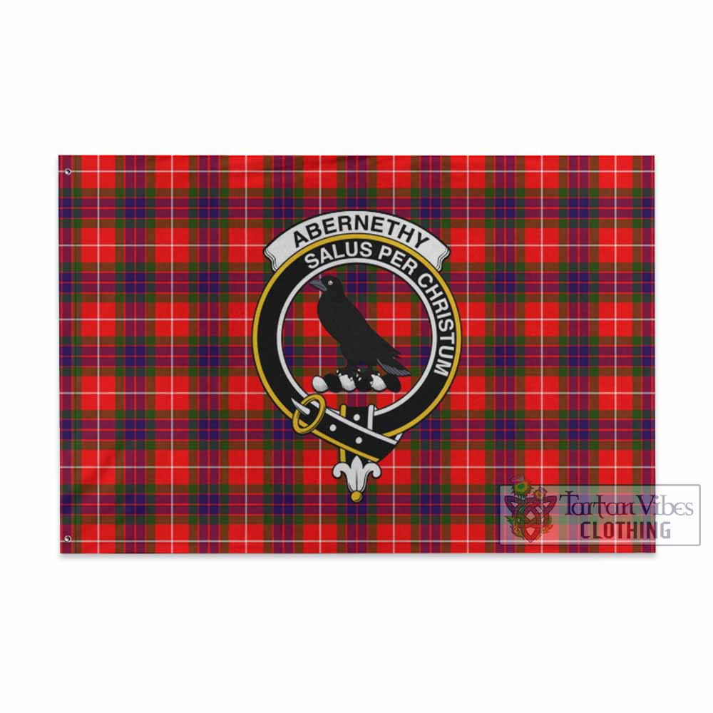 Tartan Vibes Clothing Abernethy Tartan House Flag with Family Crest