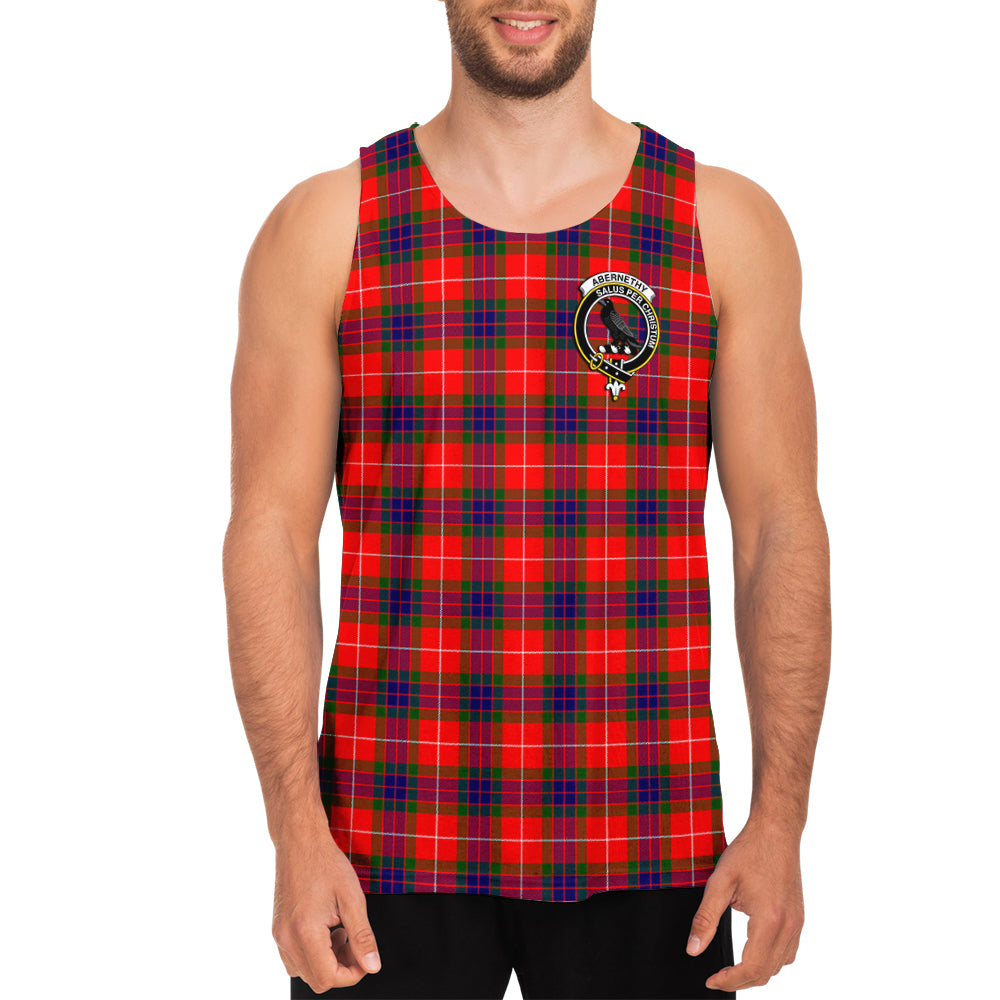 Abernethy Tartan Mens Tank Top with Family Crest - Tartanvibesclothing
