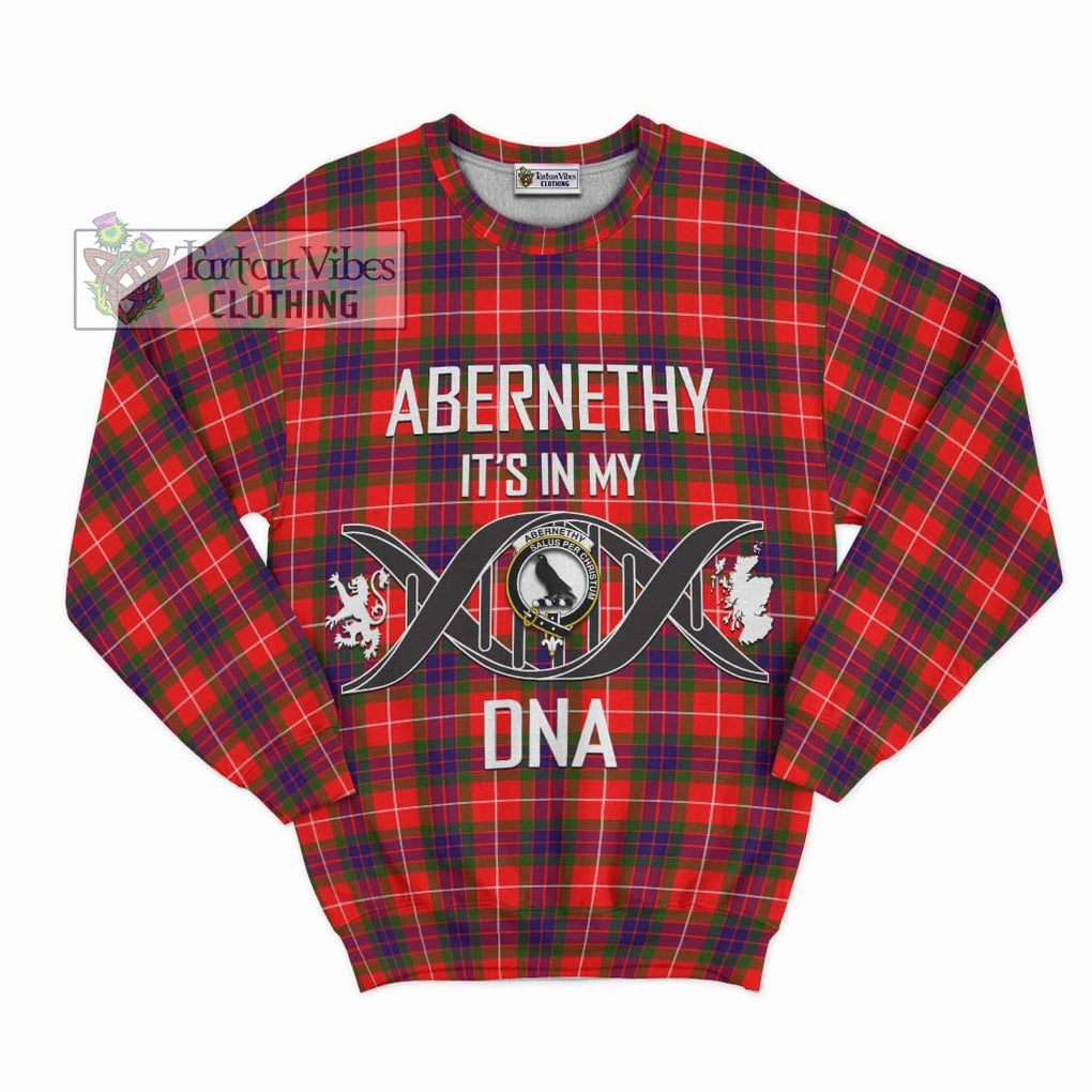 Abernethy Tartan Sweatshirt with Family Crest DNA In Me Style - Tartan Vibes Clothing
