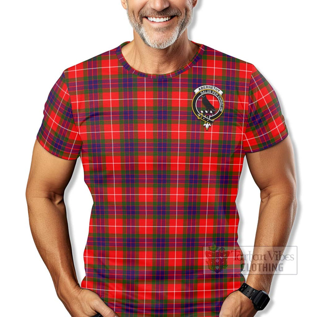 Abernethy Tartan T-Shirt with Family Crest Celtic Skull Style - Tartan Vibes Clothing