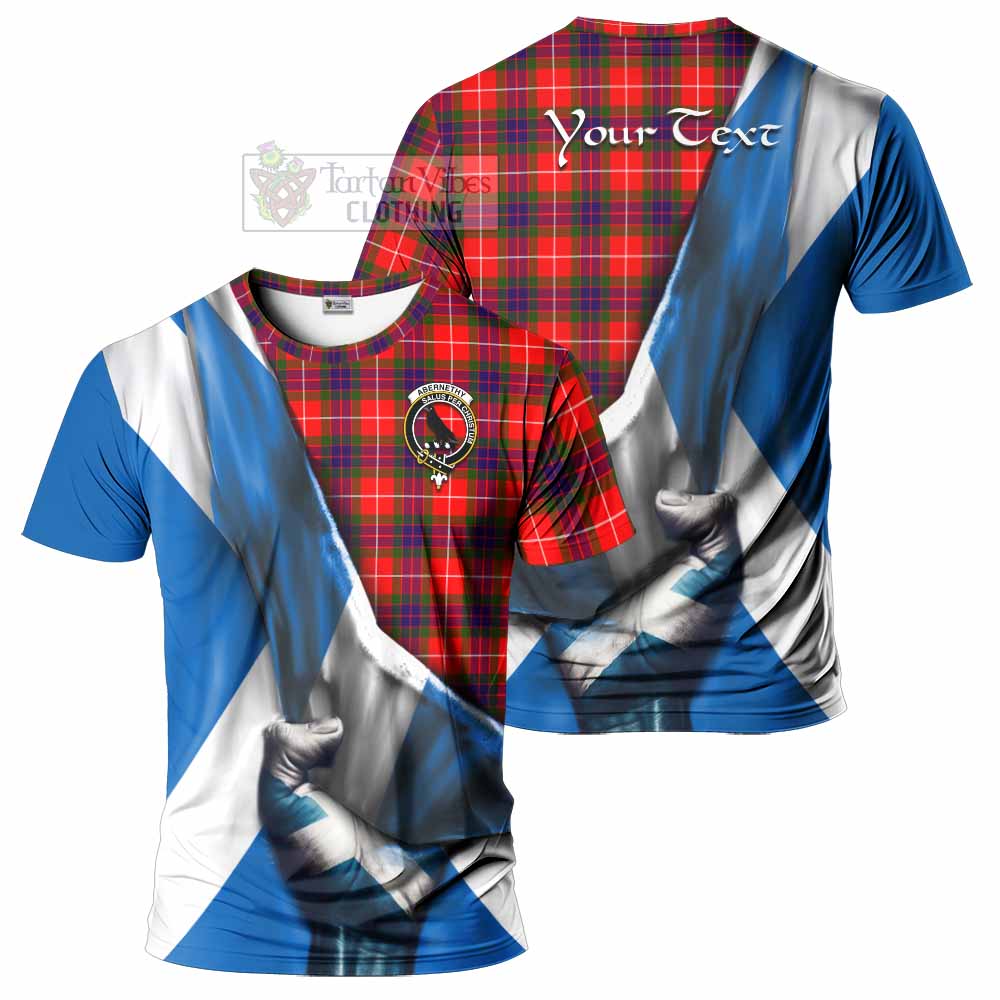 Abernethy Tartan T-Shirt with Family Crest Scotland Patriotic Style - Tartan Vibes Clothing