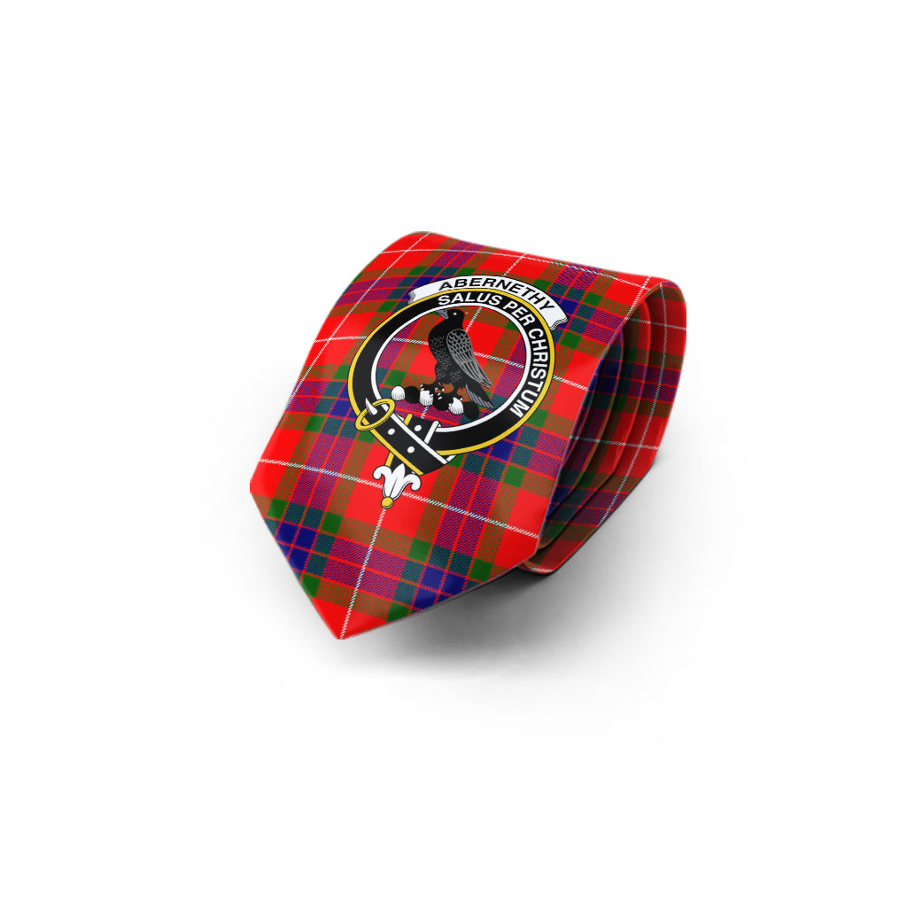 Abernethy Tartan Classic Necktie with Family Crest - Tartan Vibes Clothing