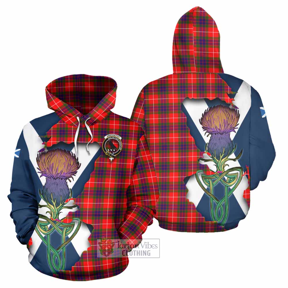 Tartan Vibes Clothing Abernethy Tartan Family Crest Hoodie Scottish Thistle Celtic Inspired