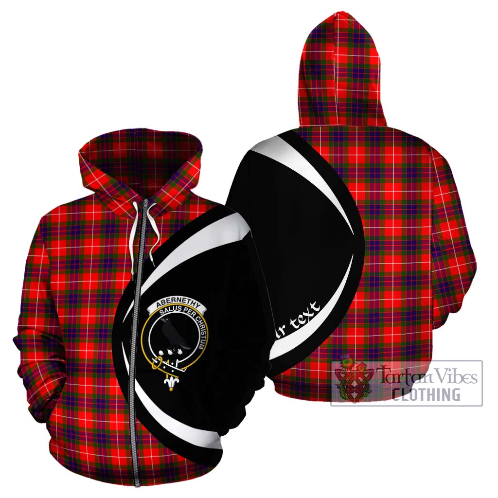 Abernethy Tartan Hoodie with Family Crest Circle Style - Tartan Vibes Clothing