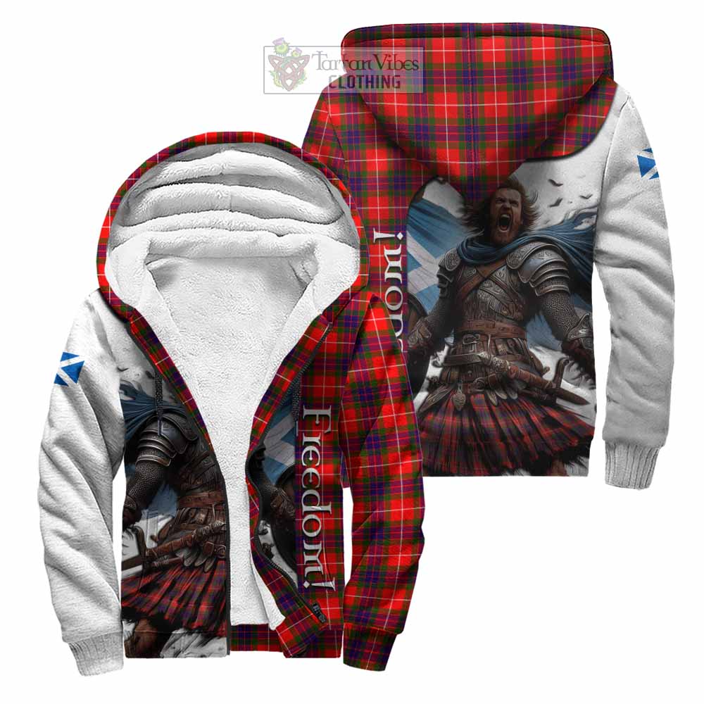 Tartan Vibes Clothing Abernethy Crest Tartan Sherpa Hoodie Inspired by the Freedom of Scottish Warrior