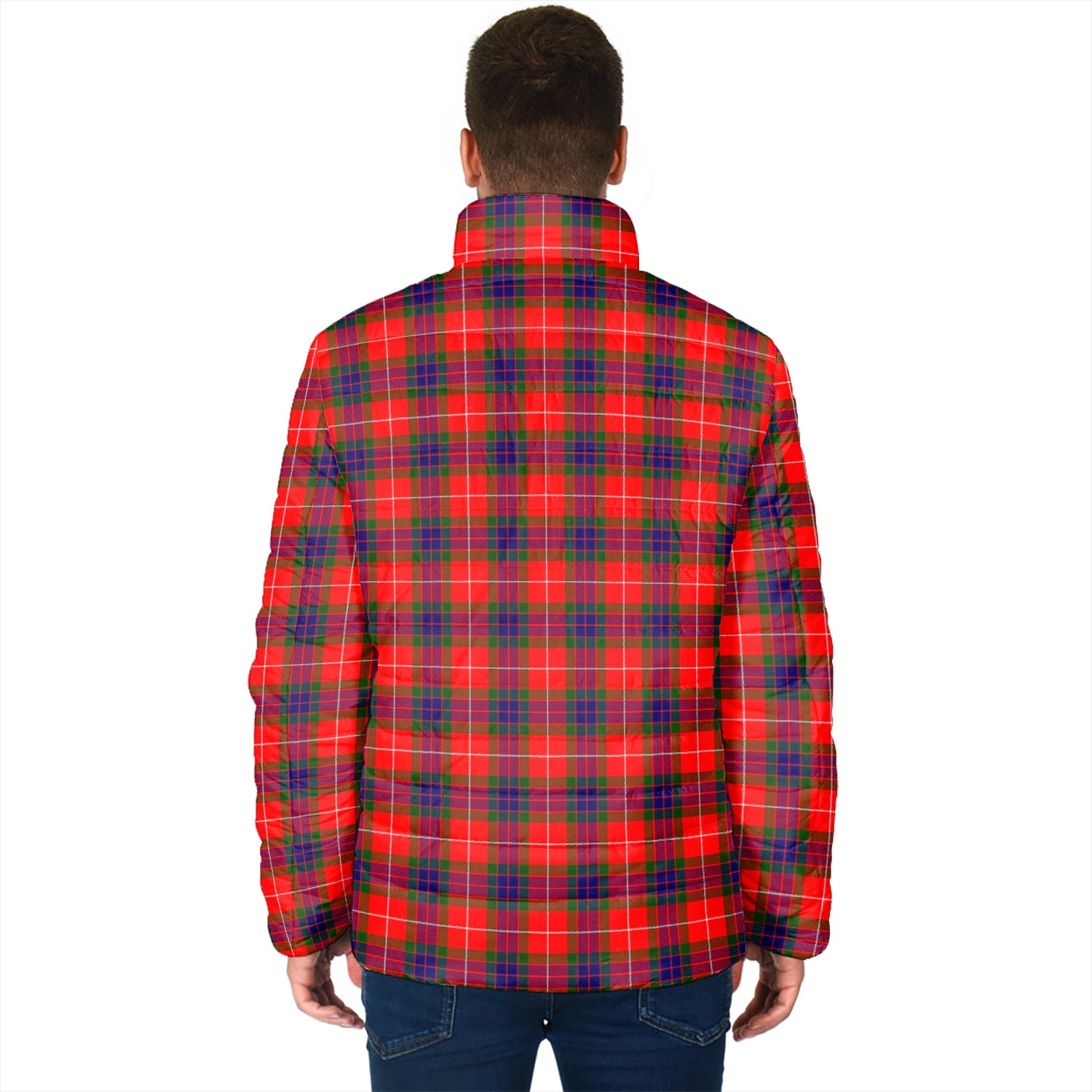 Abernethy Tartan Padded Jacket with Family Crest - Tartan Vibes Clothing