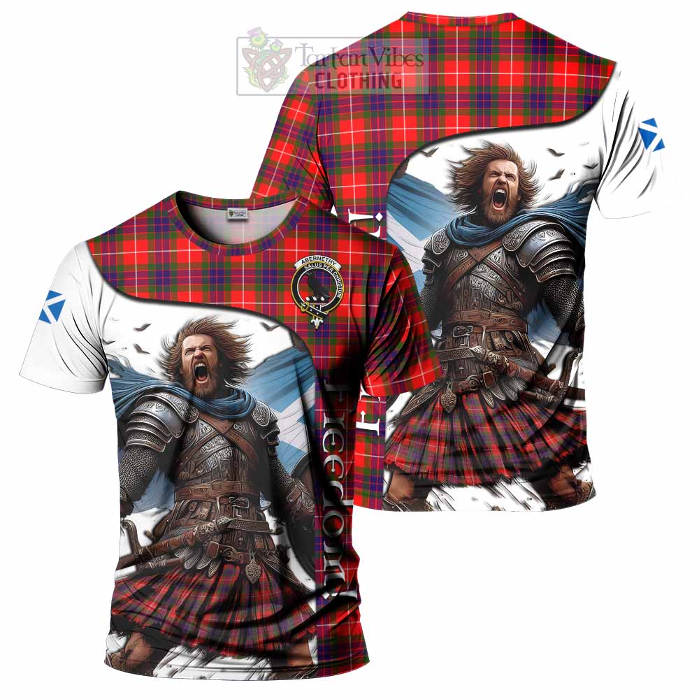Abernethy Crest Tartan T-Shirt Inspired by the Freedom of Scottish Warrior - Tartan Vibes Clothing